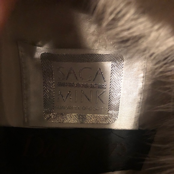 Blush Mink Fur Cord Cut Jacket with Fox - Picture 2 of 2